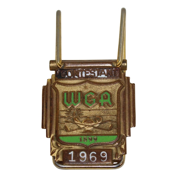 Jacky Cupits 1969 WGA Western Open Contestant Badge/Clip