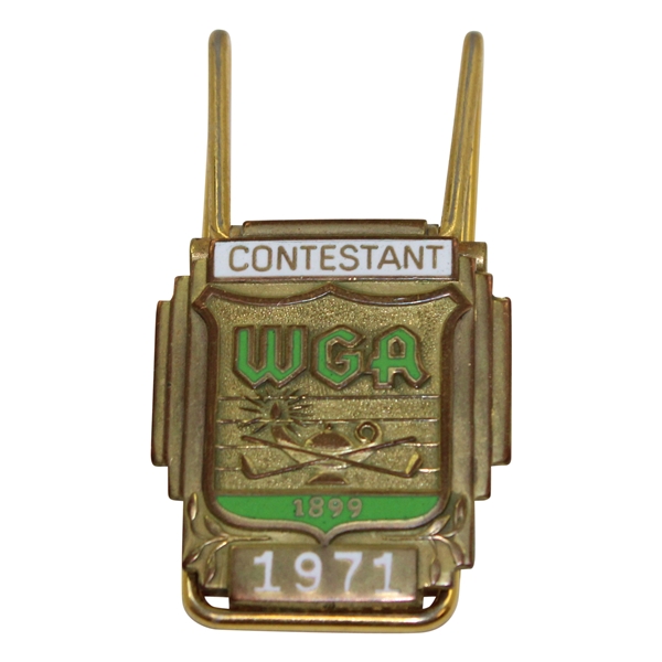 Jacky Cupits 1971 WGA Western Open Contestant Badge/Clip