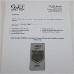 Jacky Cupit's 1975 PGA Tournament Players Division Sterling Silver Member Money Clip