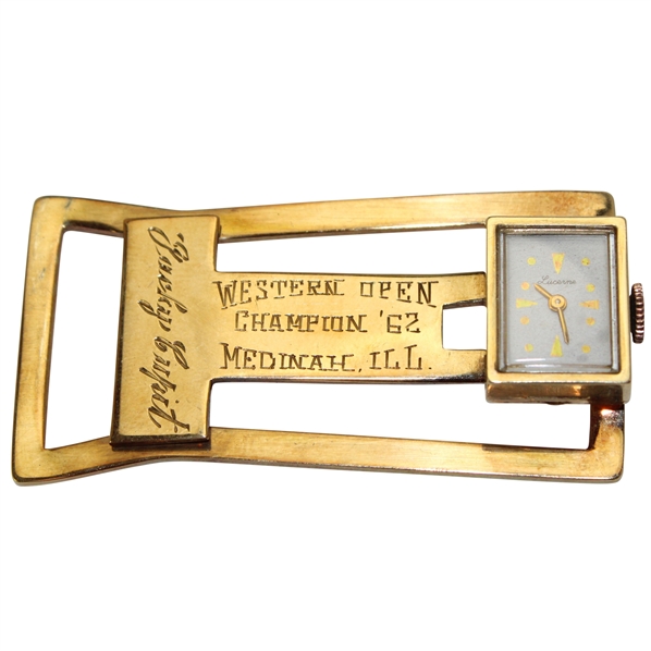 Champion Jacky Cupits 1962 Western Open at Medinah Champion 14k Gold Lucerne Clock
