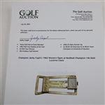 Champion Jacky Cupit's 1962 Western Open at Medinah Champion 14k Gold Lucerne Clock
