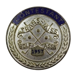 Jacky Cupits 1957 Trans-Mississippi Golf Association Contestant Badge