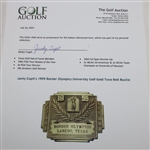 Jacky Cupit's 1959 Border Olympics University Golf Gold Tone Belt Buckle