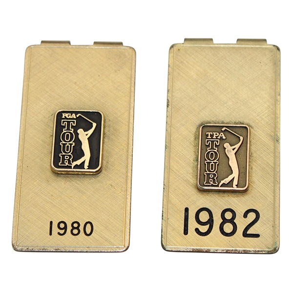 Jacky Cupits 1980 & 1982 PGA Tour Member Money Clips