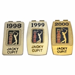 Jacky Cupits 1998, 1999 & 2000 PGA Tour Member Money Clips