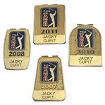 Jacky Cupits 2007, 2008, 2010 & 2011 PGA Tour Member Money Clips