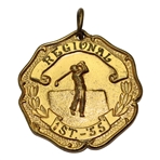 Jacky Cupits 1955 Regional 1st Golf Medal