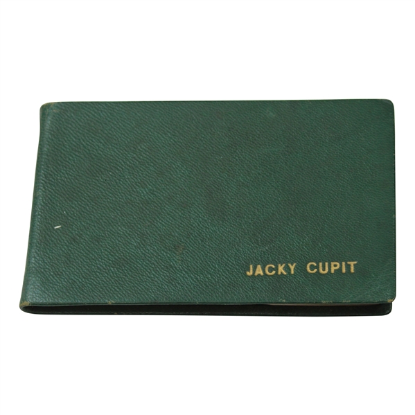 Jacky Cupits 1967 Masters Tournament Contestant Gift - Address Book w/Jacky Cupit