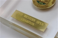 Jacky Cupit's 1962 Western Open at Medinah Winner Medal in Lucite Trophy