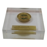 Jacky Cupit's 1962 Western Open at Medinah Winner Medal in Lucite Trophy