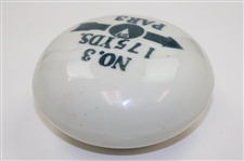 1957 US Open at Inverness Ceramic Tee Marker w/Employee Badge - Nicklaus PGA Tour Debut