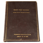 1927 US Open Championship at Oakmont CC Program Hardbound Version - Tommy Armour Winner