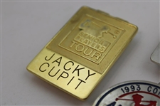 Jacky Cupit's Six (6) Senior Tour Contestant Badge/ Money Clips