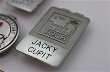 Jacky Cupit's Six (6) Senior Tour Contestant Badge/ Money Clips