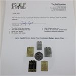 Jacky Cupit's Six (6) Senior Tour Contestant Badge/ Money Clips