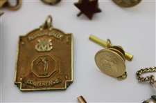 Various Cufflinks, Pins, Belt Buckle & other Golf Theme Items From The Collection of Jacky Cupit