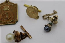 Various Cufflinks, Pins, Belt Buckle & other Golf Theme Items From The Collection of Jacky Cupit