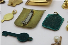 Various Cufflinks, Pins, Belt Buckle & other Golf Theme Items From The Collection of Jacky Cupit