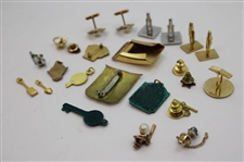 Various Cufflinks, Pins, Belt Buckle & other Golf Theme Items From The Collection of Jacky Cupit