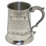 St. Andrews The Old Course Course Layout/Scorecard Pewter Golf Tankard - Made in England