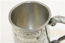 St. Andrews 'The Old Course' Course Layout/Scorecard Pewter Golf Tankard - Made in England