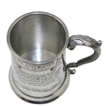 St. Andrews 'The Old Course' Course Layout/Scorecard Pewter Golf Tankard - Made in England