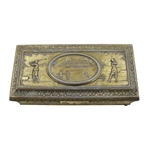 Golf Themed Gold Tone JB Pat Trinket Box
