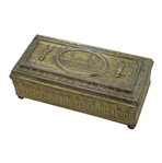 Golf Themed Gold Tone JB Pat Trinket Box