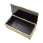 Golf Themed Gold Tone JB Pat Trinket Box