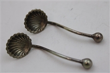 Two (2) Golf Themed Salt & Pepper Dished with Spoons in Box