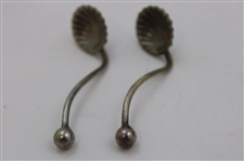 Two (2) Golf Themed Salt & Pepper Dished with Spoons in Box