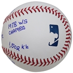 MLB HOF Pitcher Goose Gossage Signed Rawlings Official Baseballs w/Full Stats Inscriptions JSA ALOA