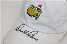 Arnold Palmer Signed Masters Logo White Hat JSA ALOA