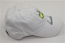 Arnold Palmer Signed Masters Logo White Hat JSA ALOA
