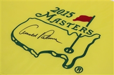 Arnold Palmer Signed 2015 Masters Tournament Embroidered Flag JSA ALOA