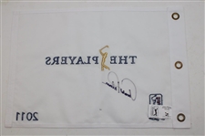Arnold Palmer Signed 2011 Players Championship Tournament Embroidered Flag JSA ALOA