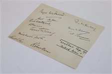 1934 British Walker Cup Team Signed Album Page JSA ALOA