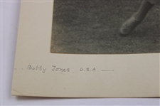1930 Bobby Jones Mid-Swing at The Open Championship at Hoylake Platinotype Photo - Signed By Photographer