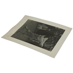1930 Bobby Jones Mid-Swing at The Open Championship at Hoylake Platinotype Photo - Signed By Photographer