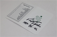 Nick Faldo Signed Augusta National GC Scorecard JSA ALOA