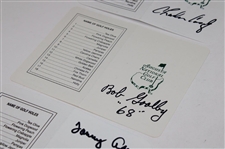 Bob Goalby, Charles Coody & Tommy Aaron Signed Augusta National GC Scorecards JSA ALOA