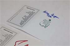 Billy Casper, Fuzzy Zoeller & Gay Brewer Signed Augusta National GC Scorecards JSA ALOA