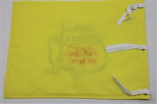 Nick Faldo Signed 2009 Masters Embroidered Flag w/Years Won JSA ALOA