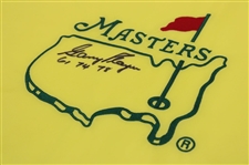 Gary Player Signed Undated Masters Embroidered Flag w/Years Won JSA ALOA
