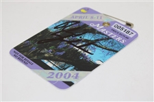 Phil Mickelson Signed 2004 Masters Tournament SERIES Badge #Q05187 JSA ALOA