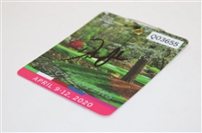 Dustin Johnson Signed 2020 Masters Tournament Series Badge #Q03655 JSA ALOA