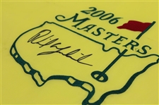 Phil Mickelson Signed 2006 Masters Tournament Embroidered Flag JSA ALOA