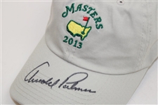 Arnold Palmer Signed 2013 Masters Logo Tan Hat JSA ALOA