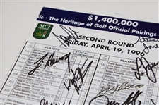Multi Signed 1996 Friday Pairing Sheet JSA #YY23059