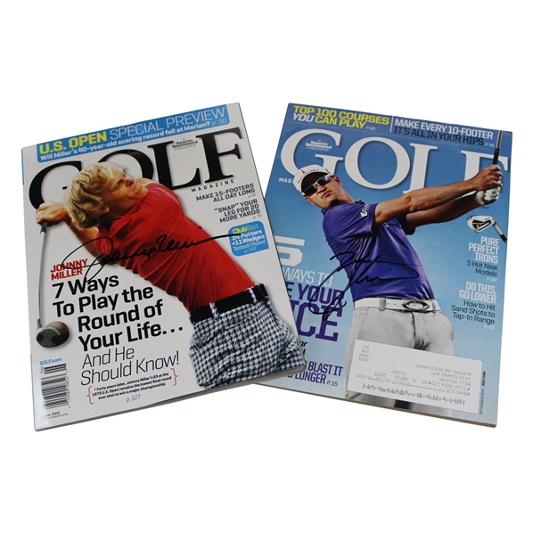 Johnny Miller & Zach Johnson Signed Golf Magazines (June 2013 & September 2014) JSA ALOA